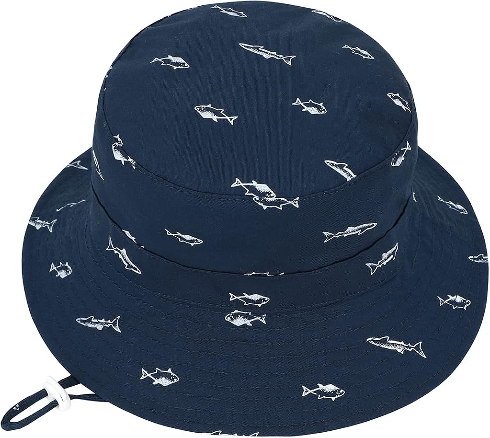 Baby Sun Hat UPF 50+ Sun Protective Toddler Bucket Hat Summer Kids Beach Hats Wide Brim Outdoor Play Hat for Boys Girls