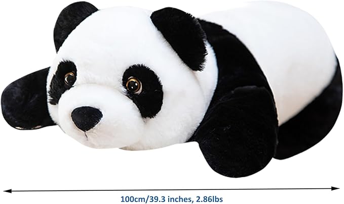 Weighted Stuffed Animals, 39.3" 2.86lbs Panda Plush Toy Cute Panda Weighted Plush Animals Pillow Gifts for Kids Adults Birthday, Valentine's Day