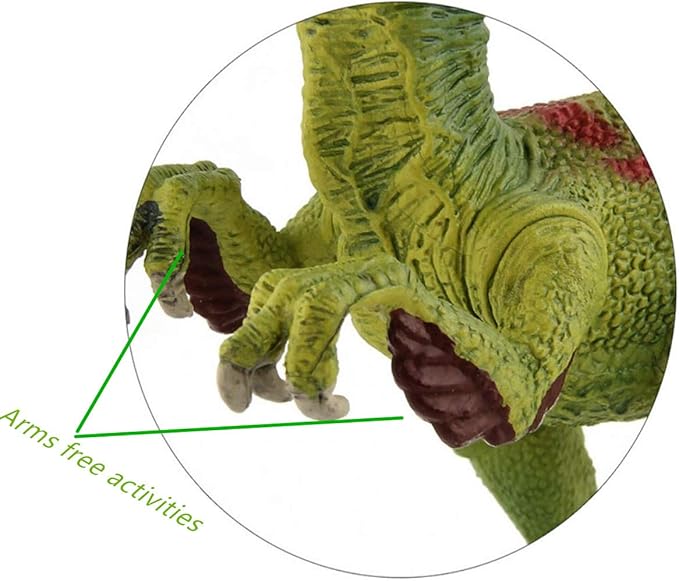 Dinosaur Toy Velociraptor Figurine with Moving Jaw and Hands,Detail Raptor Action Figure Toy Gift and Dinos World Collection Toys for Birthday Gift, Kids Toys,Party Favor(Green)