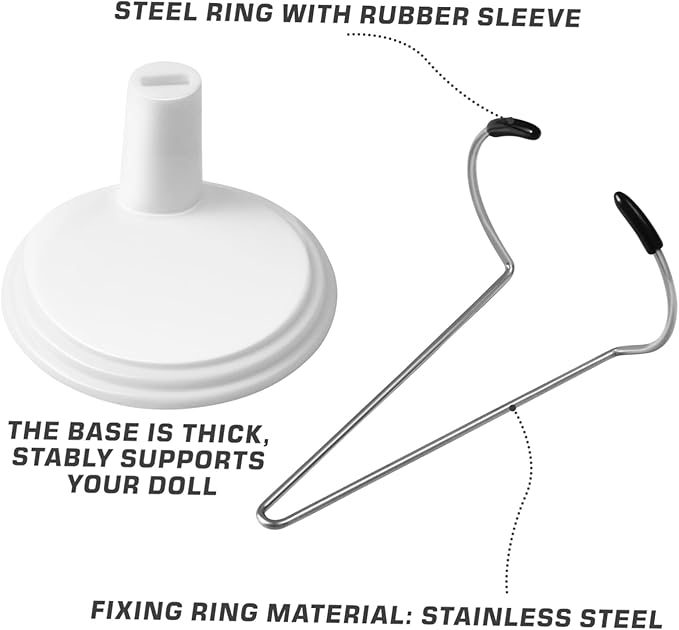 STOBOK White Doll Stands Suppprt: 4pcs Doll Display Holder Action Figures Stand Figurine Stand for Mini Dolls