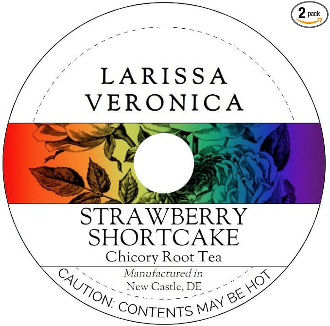 Strawberry Shortcake Chicory Root Tea (Single Serve K-Cup Pods) (12 pods, ZIN: 574708) - 2 Pack