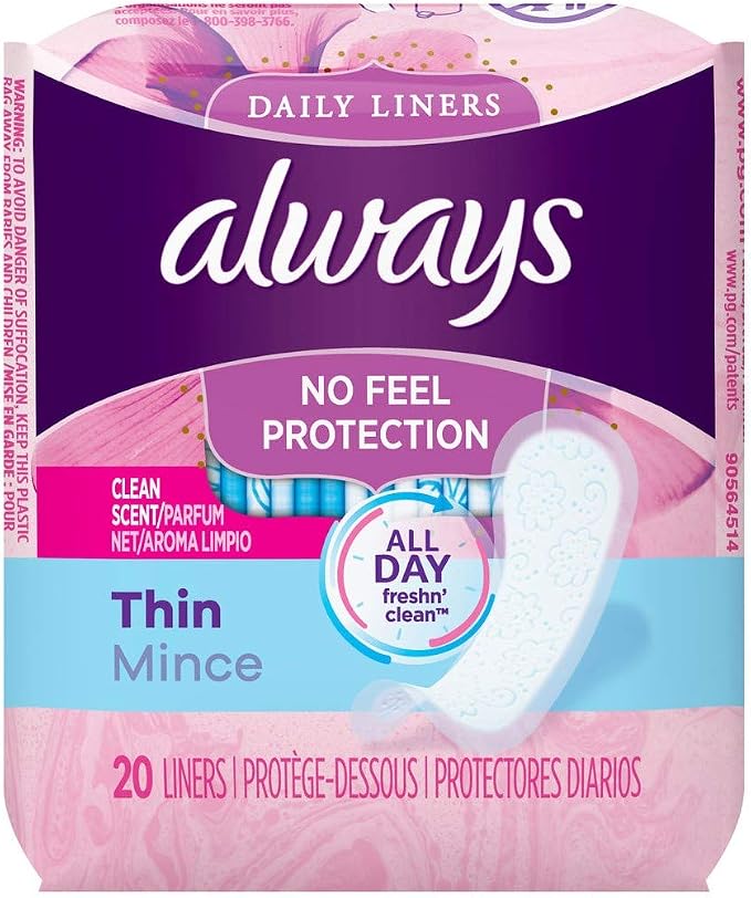 Always Thin Pantiliners - scented - 20 pack (Case of 24)