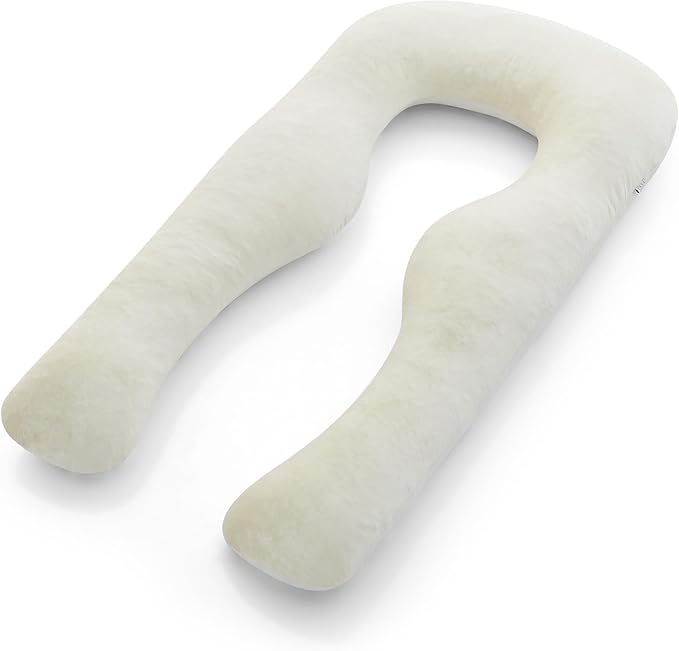 YANA Body Pillow | Luxury Body & Pregnancy Pillow - Organic Bamboo Cotton - Natural Latex Fill - Ergonomic Design - Double Sided - Washable (Latex)
