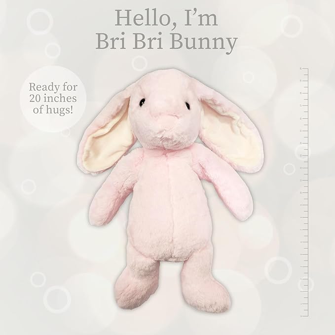 World's Softest Plush BriBri Bunny, Rose, Lushee, X-Large, 20" Stuffed Animal for Baby, Toddler, Kids, Adults - Soft, Huggable Stuffed Bunny- Adorable Toy Made from Kid-Friendly, Quality Materials