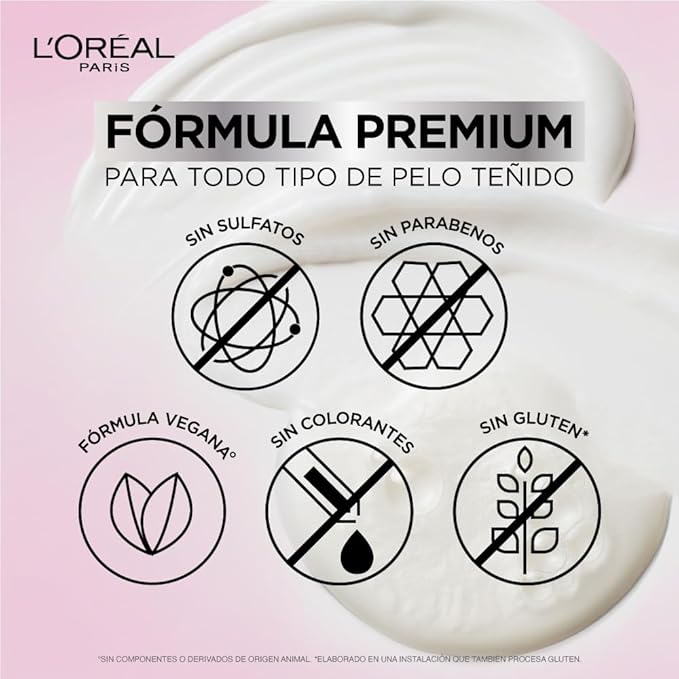 L'Oreal Paris Glossing Sulfate Free Shampoo with Glycolic Acid, Hair Care for Lasting Shine and Smoothness for Dull, Dry Hair, EverPure, 6.8 Fl Oz, (Pack of 2)