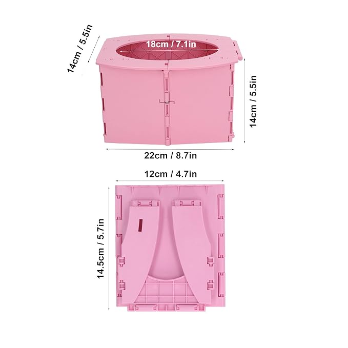 RiToEasysports Travel Potty,Portable and Foldable Toilet for Kids Boys Girls for Car, Camping, Outdoor, Indoor (Pink)