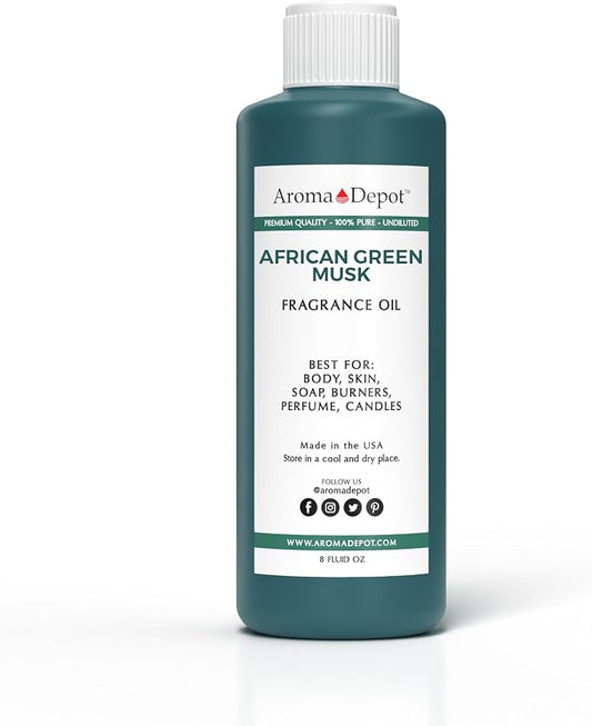 African Green Musk 8 oz. / 240ml Perfume/Skin Oil Our Interpretation, Premium Quality I Uncut I Fragrance Oil I Scented Oil I Add Aroma to Your DIY Projects I Skin Safe