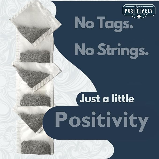 Organic Positively Tea Company, Assam Black Tea Bags, 100 Count, Eco-Friendly Tea Bags, Non-GMO