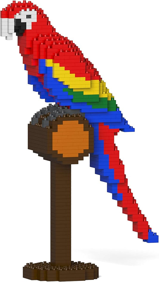 JEKCA Scarlet Macaw 01S | Plastic Building Blocks | Age 14+