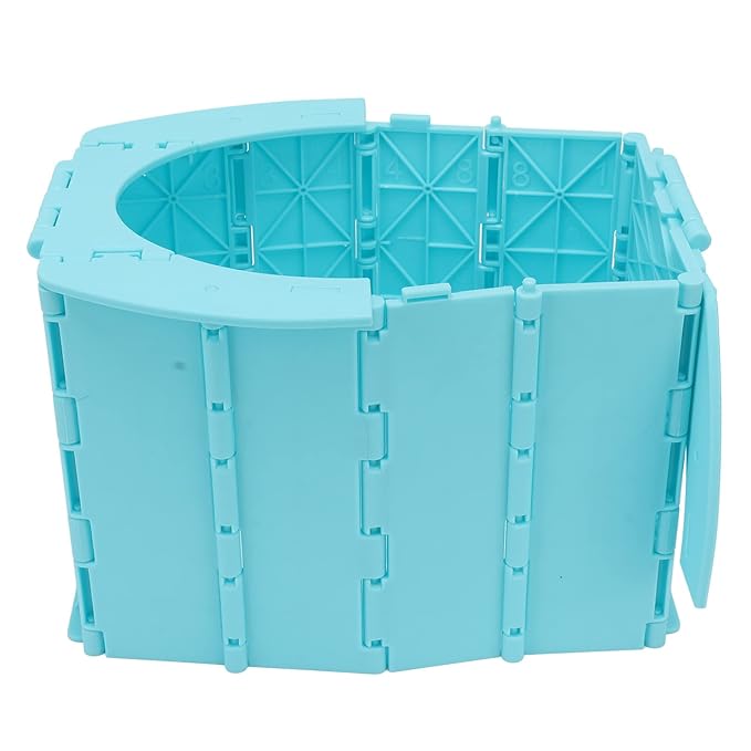 Emergency Potty, Kids Portable Toilet Stool Foldable ABS Potty Training Toilet Travel Potty Chair with 1 Roll Garbage Bag for Outdoor, Travel Potties