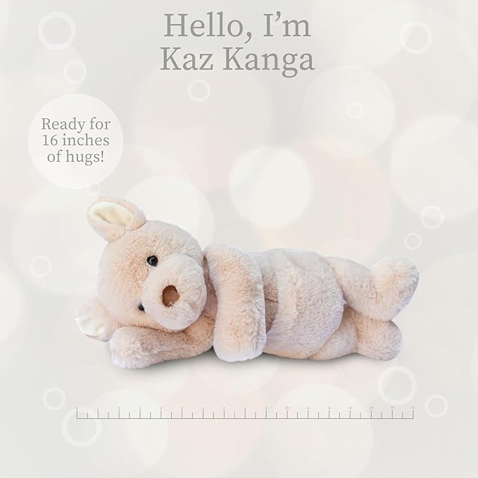 World's Softest Plush Kaz Kanga, Lushee 16" Stuffed Animal for Baby, Toddler, Kids, Adults - Adorable Toy Made from Kid-Friendly, Quality Materials