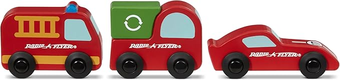 Radio Flyer Amazon Delivery Van, For Ages 2+, Ride and Deliver Truck for Kids, Under Seat Storage, Stationary Handle, Ergonomic Seat, Includes 3 Mini Amazon Boxes & 3 Wooden Toys, Toddler Ride On Toys