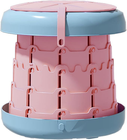 PVC Portable Potty, Children's Foldable Toilet, Baby Travel Urinal (Pink)
