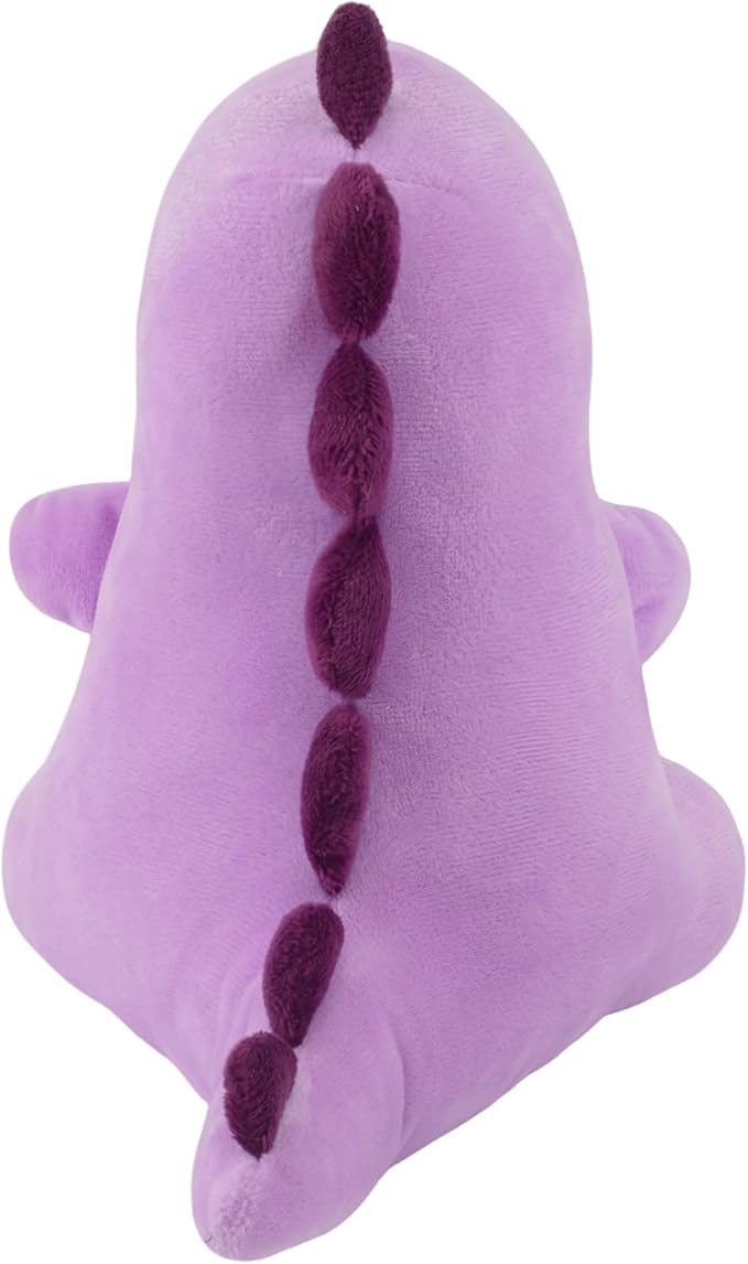 Plush Dinosaur Stuffed Animal, Cute Toys Anime Dinosaur Soft Throw Pillow Gift for Children Boys Girls Purple 10.6 inch