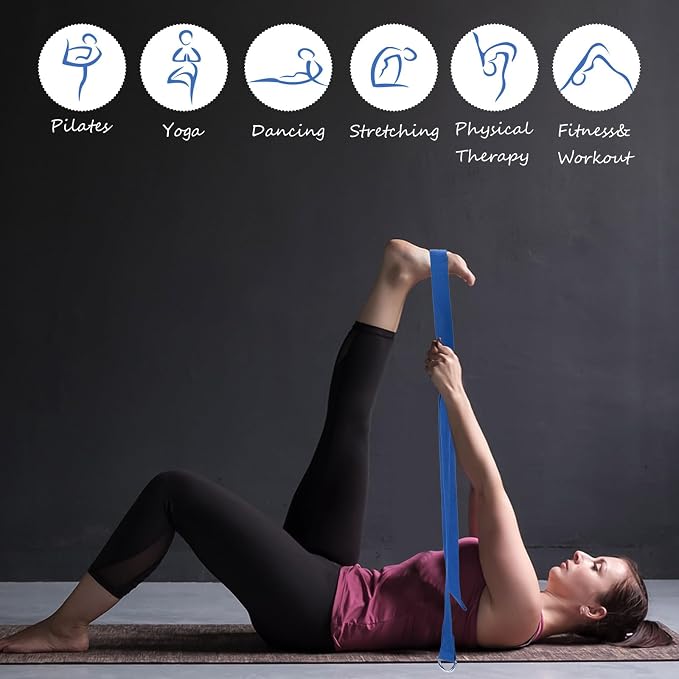 Wettarn 15 Pack Non-slip Yoga Block and Strap Set for Stretching