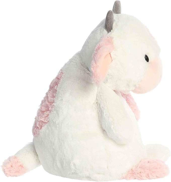 Aurora® Cuddly Huggle Pals Serene Strawberry Cow™ Stuffed Animal - Weighted Comfort - Endless Snuggles - Pink 12.5 Inches