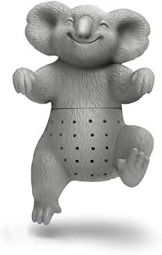Genuine Fred, KOALA-TEA, Koala Reusable Silicone Tea Infuser, Gray, Fun Gift for Tea Lovers, Clever Kitchen Gadget