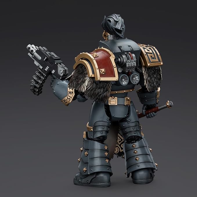 JOYTOY1/18 Warhammer 40K Action Figure 5.59 inch Space Wolves Varagyr Wolf Guard Squad Varagyr Thegn The Horus Heresy Collection Model Birthday Gift