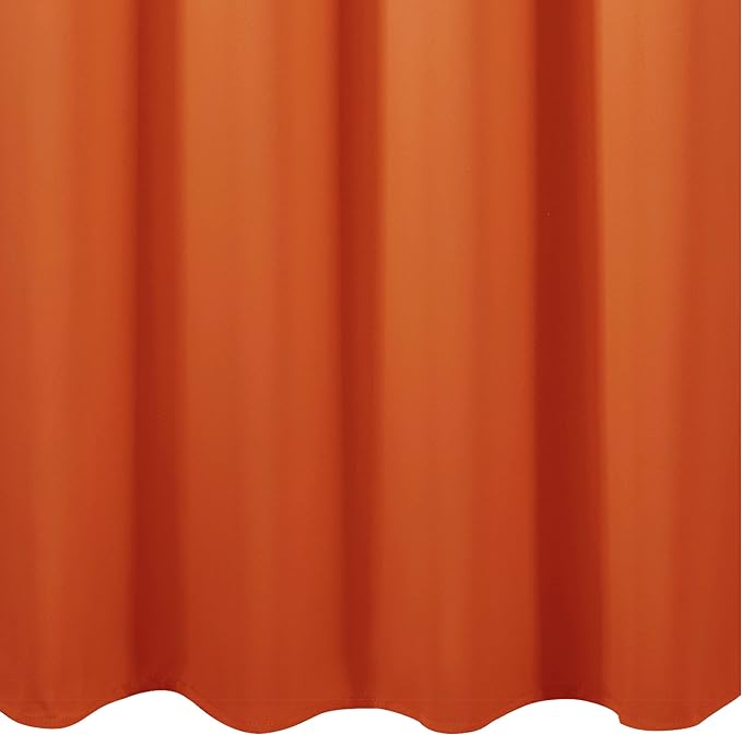 LEMOMO Orange Blackout Curtains 66 x 63 Inch Length/Set of 2 Curtain Panels/Thermal Insulated Room Darkening Blackout Curtains for Bedroom