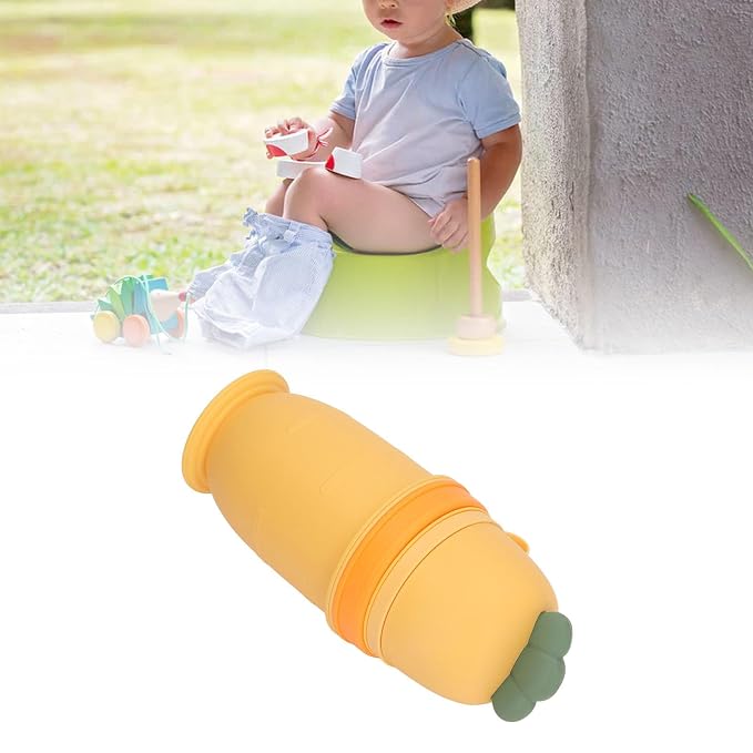 VBESTLIFE Portable Child Urinal Emergency Toilet, Kids Portable Potty Bottle Pee Training Emergency Urinal Toilet for Car Travel Camping Kid Potty Pee Training (Yellow)
