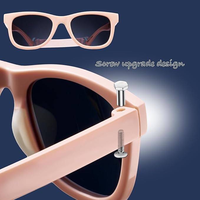 COCOSAND Flexible Baby Sunglasses with Strap Polarized UV Protection for Toddler Infant Newborn Boy Girl Age 0-24 Months