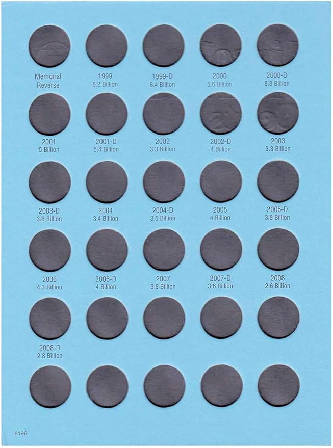 Whitman US Lincoln Memorial Cent Coin Folder Two Volume Set 1959 – 2008#9000 and 8196