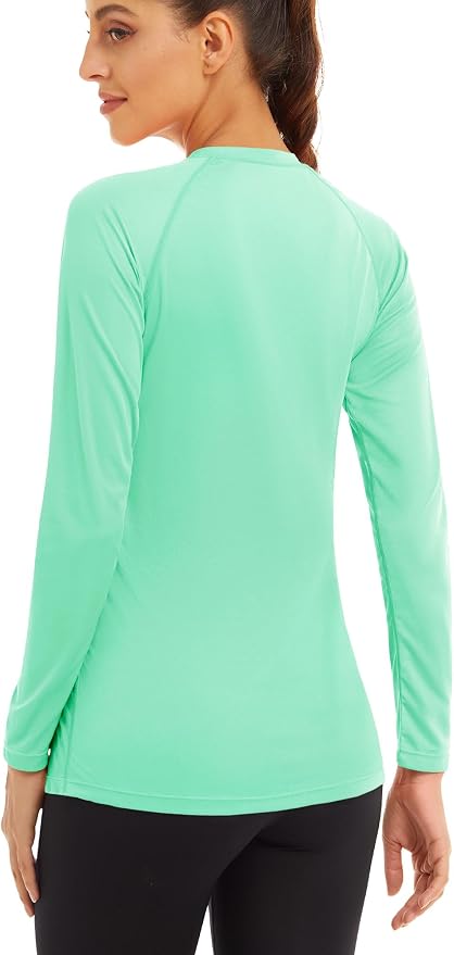 MAGCOMSEN Women's Long Sleeve Shirts UPF 50+ Sun Protection Shirts for Hiking Fishing Workout Rash Guard