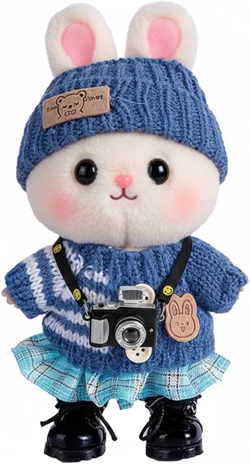 5set 17cm Dolls Clothes Outfit Set - Casual Style Costumes for Doll Figures, Camera Set,Have a seat Clothes - 6.7 Inches Cute Dolls Daily Refill,Gifts for 17cm Doll Lovers (Style-A)
