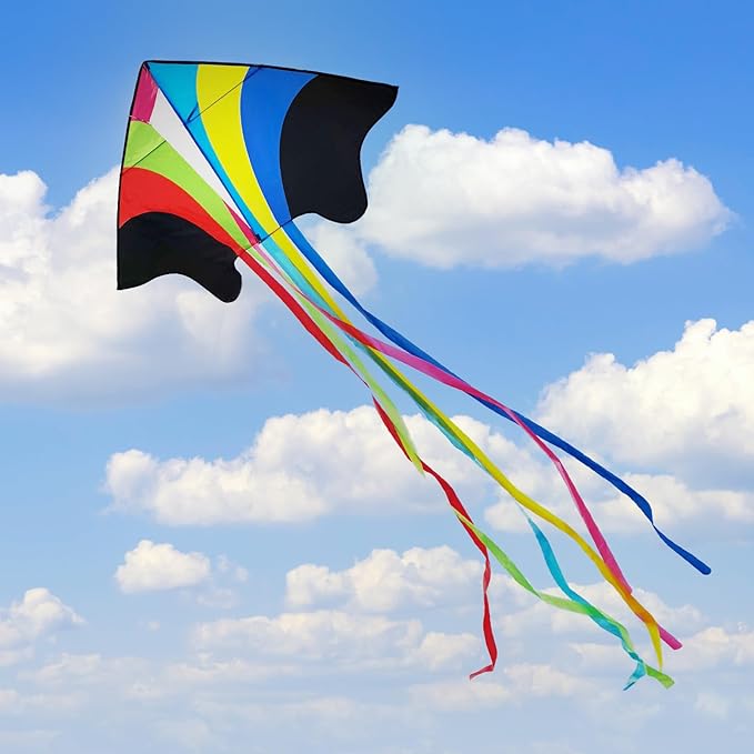 Kites for Kids & Adults, Beach Kites Set for Beginners, Easy to Fly Large Kite Pack for Boys and Girls, Kite String Included, Perfect for Outdoor Activities