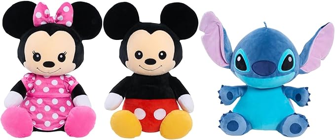 Disney Stitch Comfort Weighted Plush Stitch, 14-inch Stuffed Animal, Alien, Blue, Kids Toys for Ages 3 Up by Just Play