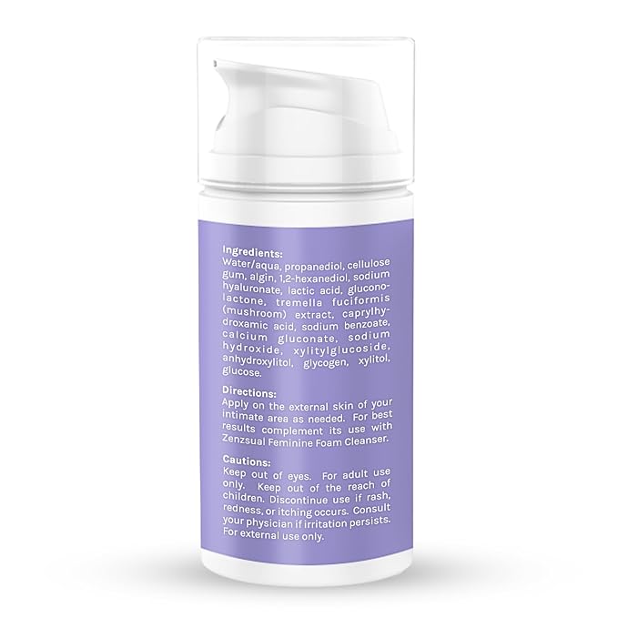 ZENZSUAL Vaginal Moisturizer Gel – Water-Based, pH Balanced with Hyaluronic Acid – Hydrating Feminine Gel for Intimate Dryness and Daily Comfort – Menopause & Postpartum Support – 3 Fl Oz (89 mL)
