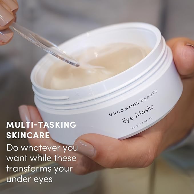 Uncommon Beauty Eye Masks - Anti-Aging, Softening, Smoothing and Depuffing Under Eye Masks for Eye Bags, Fine Lines, and Dark Circles - All Skin Types, Vegan, Cruelty Free, 30 Sets