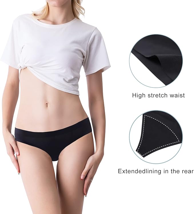 SHARICCA Women Postpartum Period Thongs 4 Layers Leakproof Underwear Panties for teen ladies Multipack