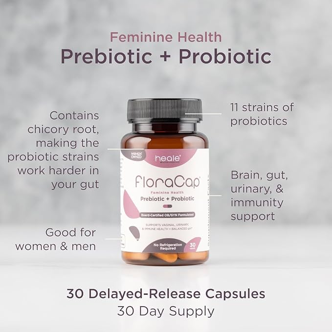 BoriCap 30 Day Supply 600mg Boric Acid Suppositories Bundle with Probiotics for Women, Vaginal Odor Control, pH-Balanced Feminine Care, Pure Boric Acid Powder, Reduce Odor, Itching, & Discomfort
