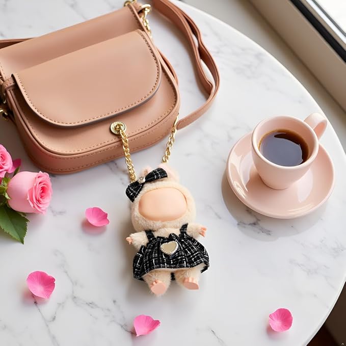 Doll Clothes Set for 6.7-inch/5.9-inch Dolls - Luxury Chic High-End Fashion Outfit with Suitable Accessories, Ladylike Elegance Black (No Dolls)