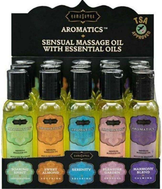 Kama Sutra Aromatic Massage Oil Display, 15 Count