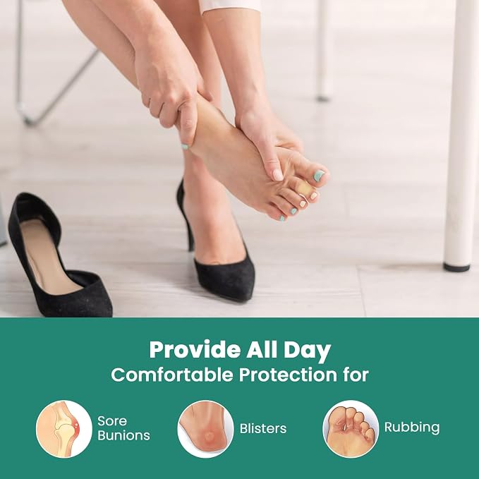 Welnove Gel Blister Bandages for Feet - 21ct Blister Cushion for Heel, Toe - Water-Resistant Hydrocolloid Bandages - Blister Pads for Prevention & Recovery (Toe Pack)