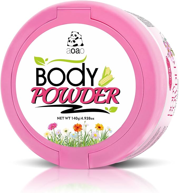 AOAO Talc-Free Dusting Powder for Women, Baking Soda Free, Natural Formula for After Bath Swampy Smooth Finish, Anti-Chafe & Deodorizing for Sensitive Skin, Gentle Daily Freshness with Puff, 5oz
