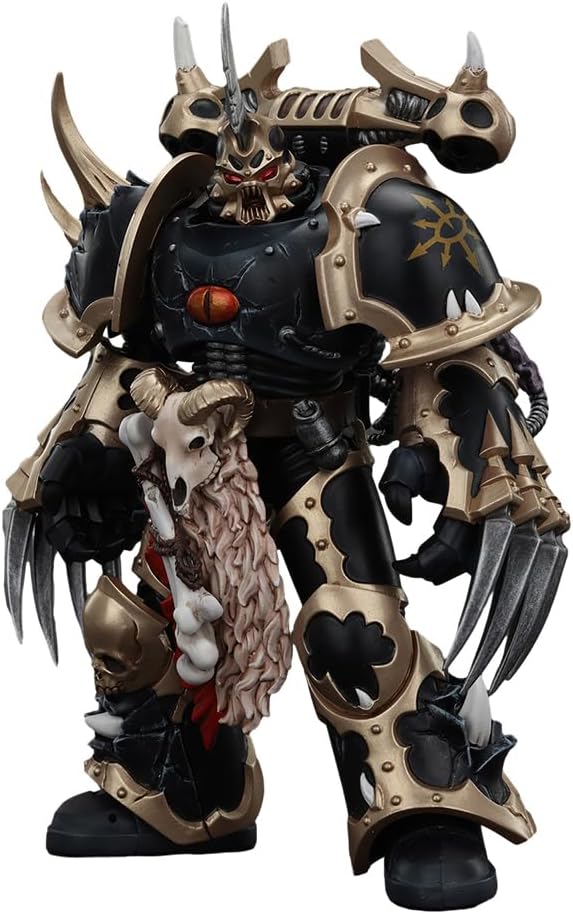 JOYTOY-Warhammer The Horus Heresy 1:18 Action Figure Chaos Space Marines Black Legion Chosen with Lightning Claws-Collection Model Birthday Gifts