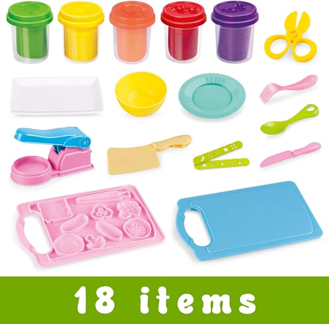 Color Dough Toys for Kid Kitchen Creations Little Chef Color Dough Set Games