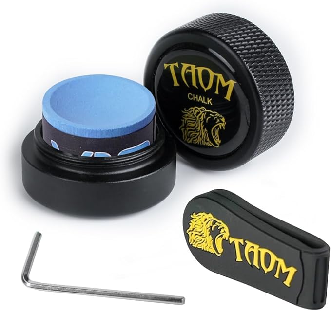 TAOM Pool Chalk Holder Round Shaped Practical Tool Billiards Accessories Magnetic Mini Chalk Tip Case Container Round Box Billiards