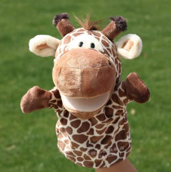Giraffe Open Mouth Hand Puppets Plush Animal Toys for Imaginative Pretend Play Storytelling