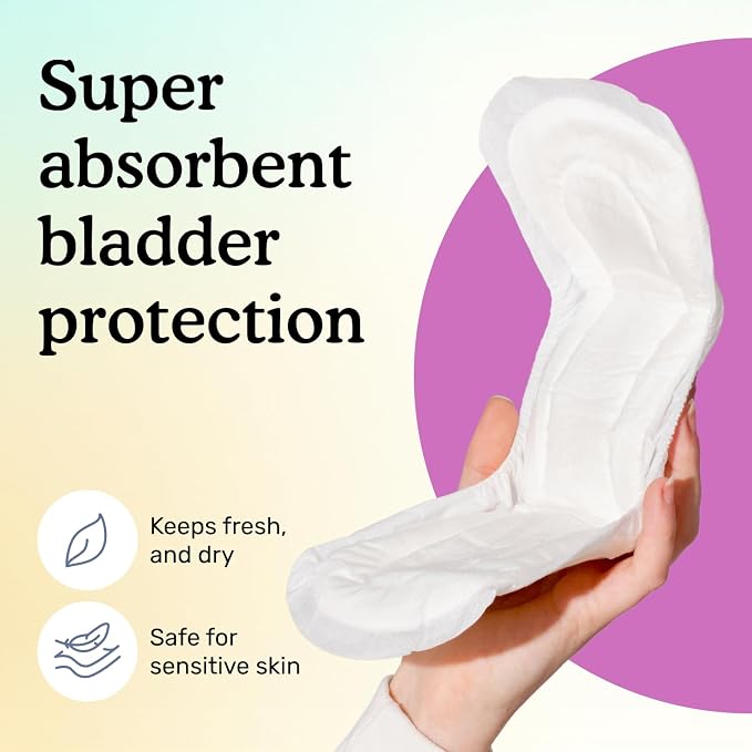 Because Incontinence Pads for Women – Maximum Absorbency for Moderate Bladder Leaks, Discreet Daily Protection, Individually Wrapped, 20 Count, New Version