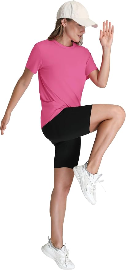 OFEEFAN Workout Tops for Women UPF 50+ Breathable Quick Dry Loose Fit T Shirt Outdoor Yoga Running Hiking Gym Tee Top