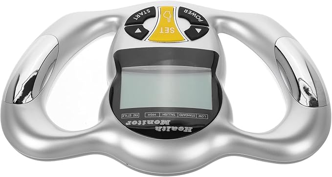 Handheld Body Fat Measuring Device Digital Health Monitor with Bmi Analysis LCD Screen Portable Body Fat Percentage and Calorie Loss Monitor for Home and Fitness Use