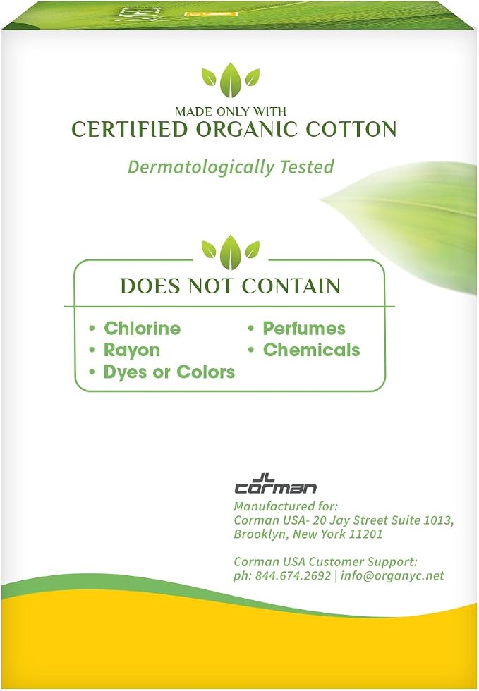 Organyc 100% Certified Organic Cotton Tampons, Plant-Based Eco-Applicator, Regular Flow, 16 Count (Pack of 6)