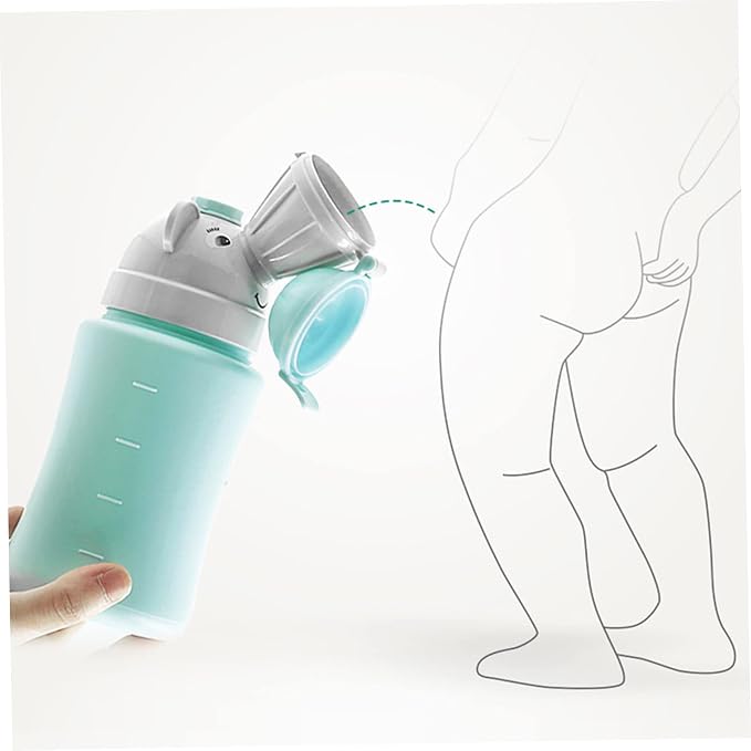 Travel Potty Portable Travel Toilet for Toddler, Baby Nitty Pee Bottle, Portable Kids Potty for Boys Car Camping Blue