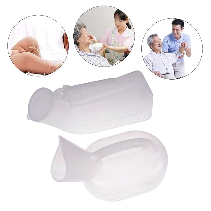 1 Pcs Portable Urinal Sealed Pee Bottle Device Collector Non Spill,Hospital Travel Car Emergency Situations Chamber Pot for Male Men Boy Kids