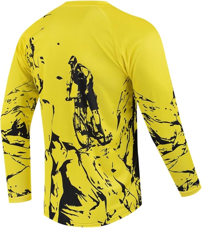 Youth Dirt Bike Jersey, Kids Mountain Bicycle Shirt Long Sleeve Powersports Children Downhill Jerseys for Big Kids