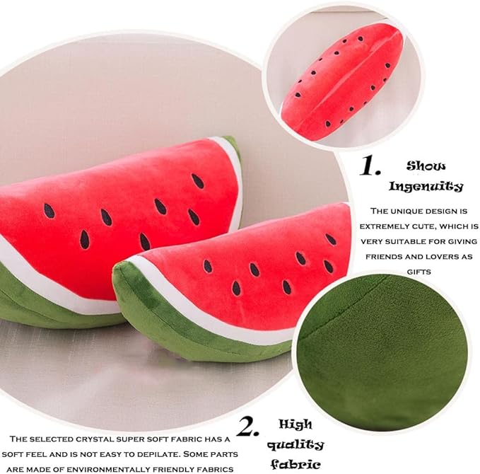 CHELEI2019 11.8" Watermelon Plush Pillow,Hugging Stuffed Fruit Plush Toy Gifts for Kids